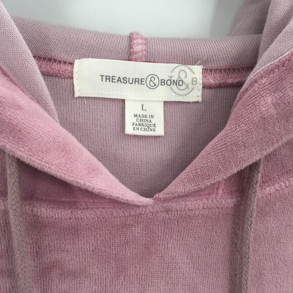 Treasure & Bond Pullover Hooded Pullover Sweatshirt Color Blocked Size Large - Picture 5 of 6